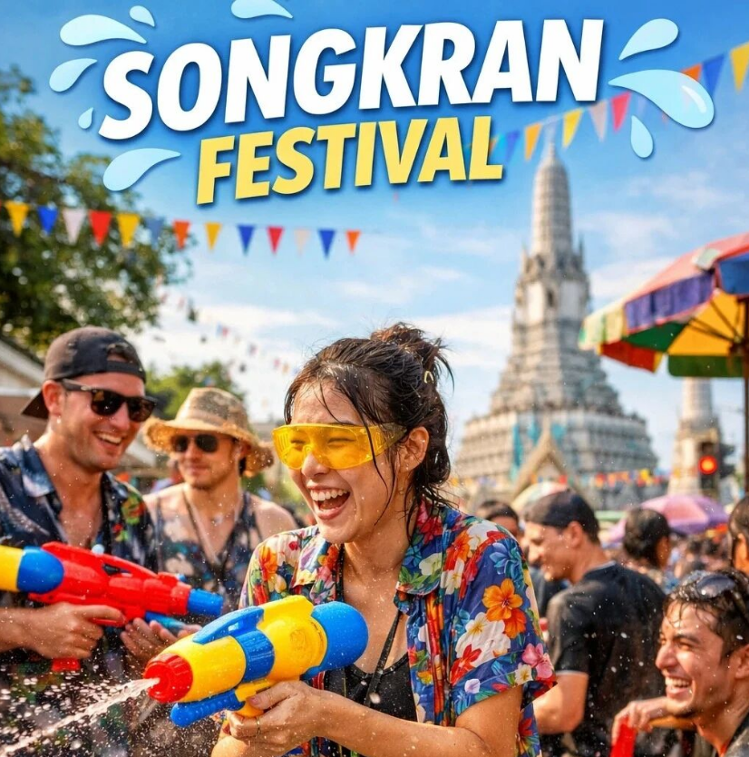 2026年泰国宋干节来啦！4月13-4月15--曼谷，清迈，普吉，芭提雅等你来嗨！