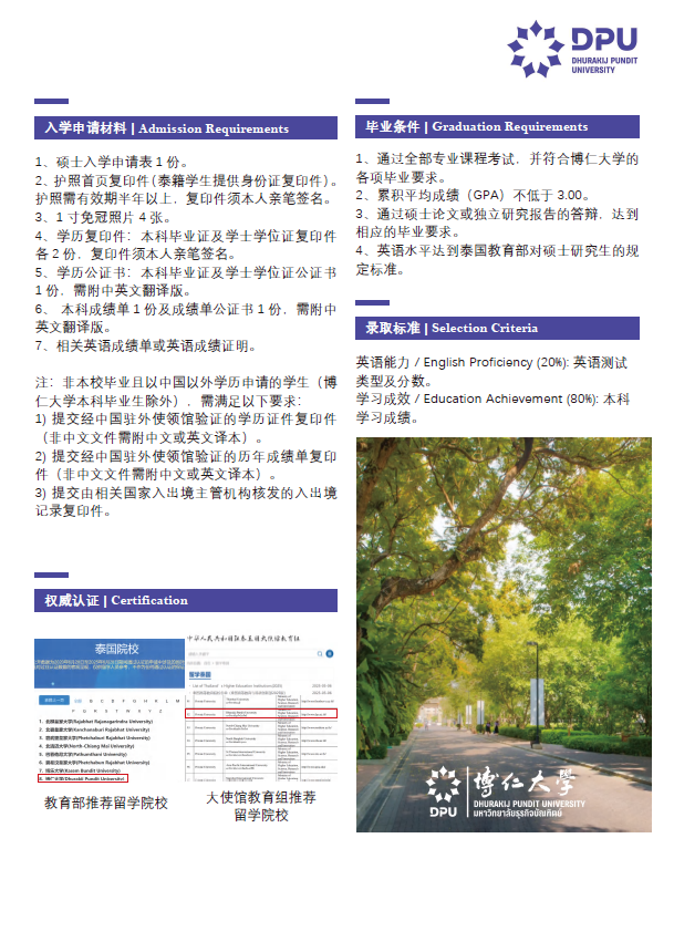 博仁大学信息技术硕士招生简章
