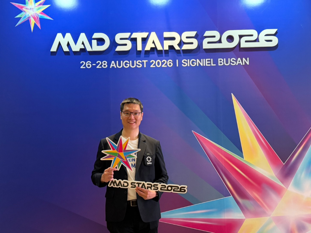 DPU闪耀国际舞台!成为全球唯一入选MAD STARS 2026“游戏娱乐类(Entertainment for Game Stars)”决赛展区的大学,并在“体育公益类(Sport for Good)”跻身全球前三 DPU闪耀国际舞台!成为全球唯一入选MAD STARS 2026“游戏娱乐类(Entertainment for Game Stars)”决赛展区的大学,并在“体育公益类(Sport for Good)”跻身全球前三